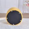 A1DFDFGOQSFG Foot Stool,Beauty Stool Shower Stool Wooden Stool Painting Multi-Function Household Leather Dock Work Bench Cute Small Round(Color:Dragon Fruit) (Watermelon) view 3