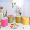 A1DFDFGOQSFG Foot Stool,Beauty Stool Shower Stool Wooden Stool Painting Multi-Function Household Leather Dock Work Bench Cute Small Round(Color:Dragon Fruit) (Watermelon) view 4