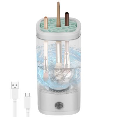 Electric Makeup Brush Cleaner Machine with Drying Function Efficient Brush Cleaner 6500RPM Brush Cleaner Effortless Cosmetic Brush for Makeup Brushes(white)