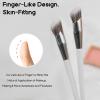 2PCS Angled Concealer Brush, Small Foundation Brush for Under Eye & Precision Face Blending view 3