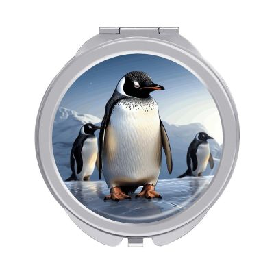 LPSADGF Penguin Portable Compact Mirror, Dual-Sided 1X/2X Magnifying Travel Makeup Mirror for Women Foldable Cosmetic Mirrors with 180 Adjustable Design for Travel & Daily Use