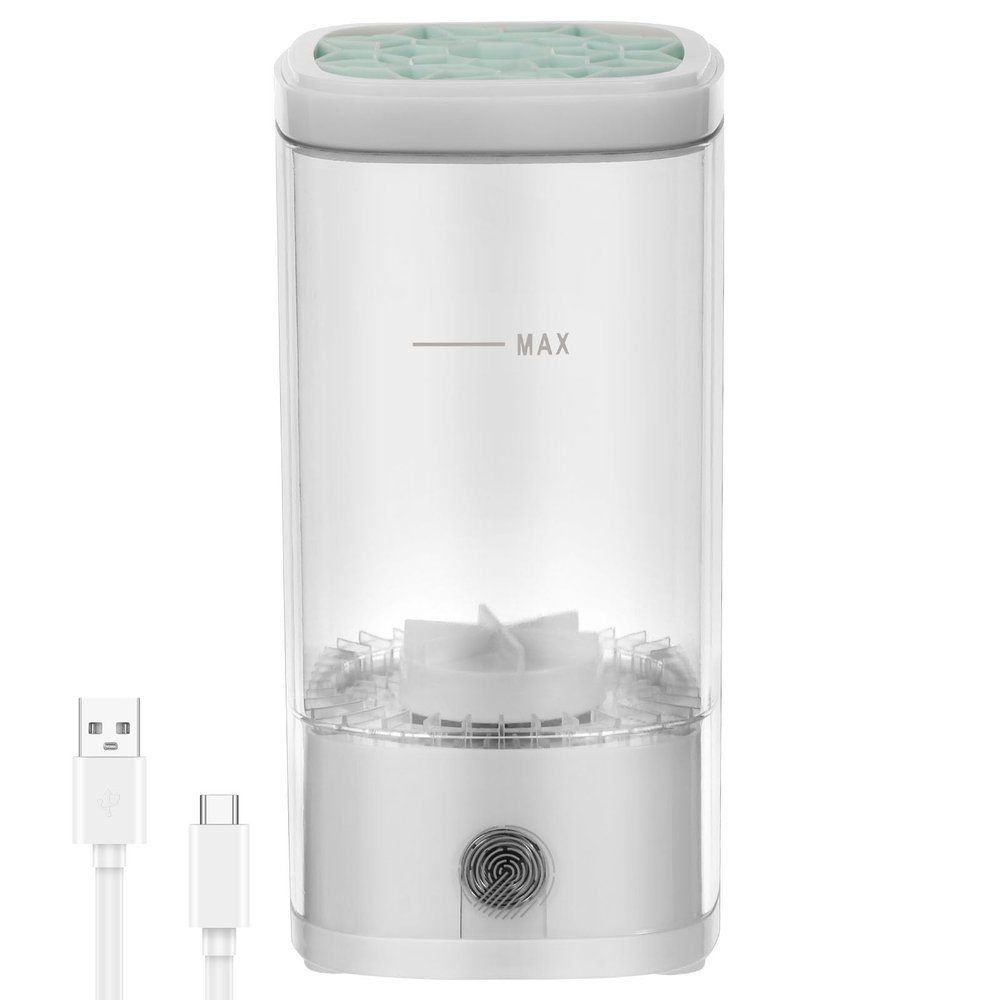 Electric Makeup Brush Cleaner Machine with Drying Function Efficient Brush Cleaner 6500RPM Brush Cleaner Effortless Cosmetic Brush Cleaner for Makeup Brushes(white)
