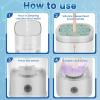 Electric Makeup Brush Cleaner Machine with Drying Function Efficient Brush Cleaner 6500RPM Brush Cleaner Effortless Cosmetic Brush Cleaner for Makeup Brushes(white) view 4
