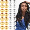 100PCS Metal Hair Beads for Braid, Hair Jewelry Rings Aluminum Hair Accessories Dreadlocks Cute Braids Decoration Jewelry Making Kit Braid Clips for Women and Men view 1