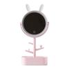 A1DFDFGOQSFG Desktop Vanity Mirror Desktop Makeup Mirror LED Lighted Rotating Mirror Magnifying Mirror Makeup Mirror Ladies Makeup Light with Storage Box Suitable for Travel view 1