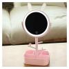 A1DFDFGOQSFG Desktop Vanity Mirror Desktop Makeup Mirror LED Lighted Rotating Mirror Magnifying Mirror Makeup Mirror Ladies Makeup Light with Storage Box Suitable for Travel view 4