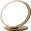 A1DFDFGOQSFG Mirror Oval Compact Table Mirror Standing Wood Framed Mirror Desktop Mirror 90 Degree Rotating Mirror for Makeup Cosmetic Mirror view 1