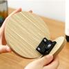 A1DFDFGOQSFG Mirror Oval Compact Table Mirror Standing Wood Framed Mirror Desktop Mirror 90 Degree Rotating Mirror for Makeup Cosmetic Mirror view 3