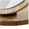 A1DFDFGOQSFG Mirror Oval Compact Table Mirror Standing Wood Framed Mirror Desktop Mirror 90 Degree Rotating Mirror for Makeup Cosmetic Mirror view 4