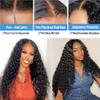 Flwing Wear and Go Glueless Wigs Human Hair Pre Plucked Pre Cut 5x5 HD Lace Closure Wigs 180% Density 100% Raw Human Hair Deep Wave Wet and Wavy Wig (5x5 Glueless Deep Wave Wig, 22 Inch) view 4