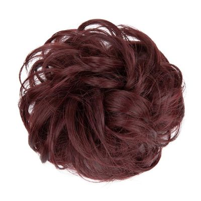 WOAITIANTIAN Hair Bun, High-Temp Synthetic Fiber Messy Bun Updo Hairpiece for Women - Heat-Resistant Styling Accessory Hair Extensions(Red)