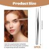 3 PCS Fine Tip Tweezers, Straight Precision Pointed Tweezers for Crafting Stainless Steel Eyelash Tweezer Needle Nose Tweezer for Craft Eyelash Extensions Blackhead Hair Eyebrow Removal Jewelry-Making view 2