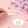 3 PCS Fine Tip Tweezers, Straight Precision Pointed Tweezers for Crafting Stainless Steel Eyelash Tweezer Needle Nose Tweezer for Craft Eyelash Extensions Blackhead Hair Eyebrow Removal Jewelry-Making view 3
