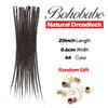 BOHOBABE 20 Inch Thin Synthetic Dreadlock Extensions 0.6cm 20 Strands Long Single End Reggae Dreadlocks Extension Brown Dreads Loc 20" (20 Strands, 4#) view 3