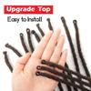 BOHOBABE 20 Inch Thin Synthetic Dreadlock Extensions 0.6cm 20 Strands Long Single End Reggae Dreadlocks Extension Brown Dreads Loc 20" (20 Strands, 4#) view 4