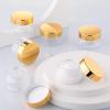 12 Pack Plastic Container Jars with Lids Round Clear Travel Cosmetic Container Jars for Toiletries, Lotion, Cream, Ointments, Makeup, Rhinestone, Samples, Kitchen Storage(4 oz,Gold) view 4