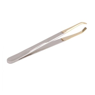 Eyebrow Tweezers Stainless Steel Tweezer Beauty Tools(Gold)