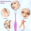 PAGOW 24pcs Eyebrow Razor, T-Shape Facial Razors for Women & Men, Eyebrow Shaper and Shaver with Protective Cover, Eyebrow Trimmer Kit for Face and Eye Brow (Purple) view 2