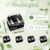6 Pcs Plastic Makeup Pencil Sharpener, Hand Eyeliner Lip Liner Pencil Sharpener, Dual Hole Sharpener Cosmetic Manual Tools for Lip Liner, Eyebrow Pencil, Eyeliner (Black) view 2