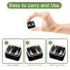 6 Pcs Plastic Makeup Pencil Sharpener, Hand Eyeliner Lip Liner Pencil Sharpener, Dual Hole Sharpener Cosmetic Manual Tools for Lip Liner, Eyebrow Pencil, Eyeliner (Black) view 3