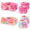 Wteehn 6pcs Headband and Wristband for Face Washing, Makeup Spa Skincare Headband, Skin Care Face Wash Headbands Wrist Bands Tools Set, for Women and Teen Girls Gifts view 1