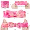 Wteehn 6pcs Headband and Wristband for Face Washing, Makeup Spa Skincare Headband, Skin Care Face Wash Headbands Wrist Bands Tools Set, for Women and Teen Girls Gifts view 3