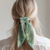 UOQFHHM Bow Hair Scrunchies for Girls - Satin Elastic Hair Ties Retro Pattern Versatile Hair Rope Ponytail Holder Comfortable and Elastic for Women Decoration,Festival Gift view 3
