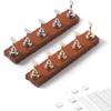 2 Sets Magnetic Nail Stand for Press on Nails - Wooden Nail Holder with 30 Pcs Sticky Putty, 5 Gold & 5 Silver Nail Tips, Floral Design for Nail Art Display, Home & Salon Use (Wood & Metal) view 1