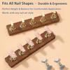 2 Sets Magnetic Nail Stand for Press on Nails - Wooden Nail Holder with 30 Pcs Sticky Putty, 5 Gold & 5 Silver Nail Tips, Floral Design for Nail Art Display, Home & Salon Use (Wood & Metal) view 2