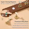 2 Sets Magnetic Nail Stand for Press on Nails - Wooden Nail Holder with 30 Pcs Sticky Putty, 5 Gold & 5 Silver Nail Tips, Floral Design for Nail Art Display, Home & Salon Use (Wood & Metal) view 3