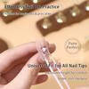 2 Sets Magnetic Nail Stand for Press on Nails - Wooden Nail Holder with 30 Pcs Sticky Putty, 5 Gold & 5 Silver Nail Tips, Floral Design for Nail Art Display, Home & Salon Use (Wood & Metal) view 4