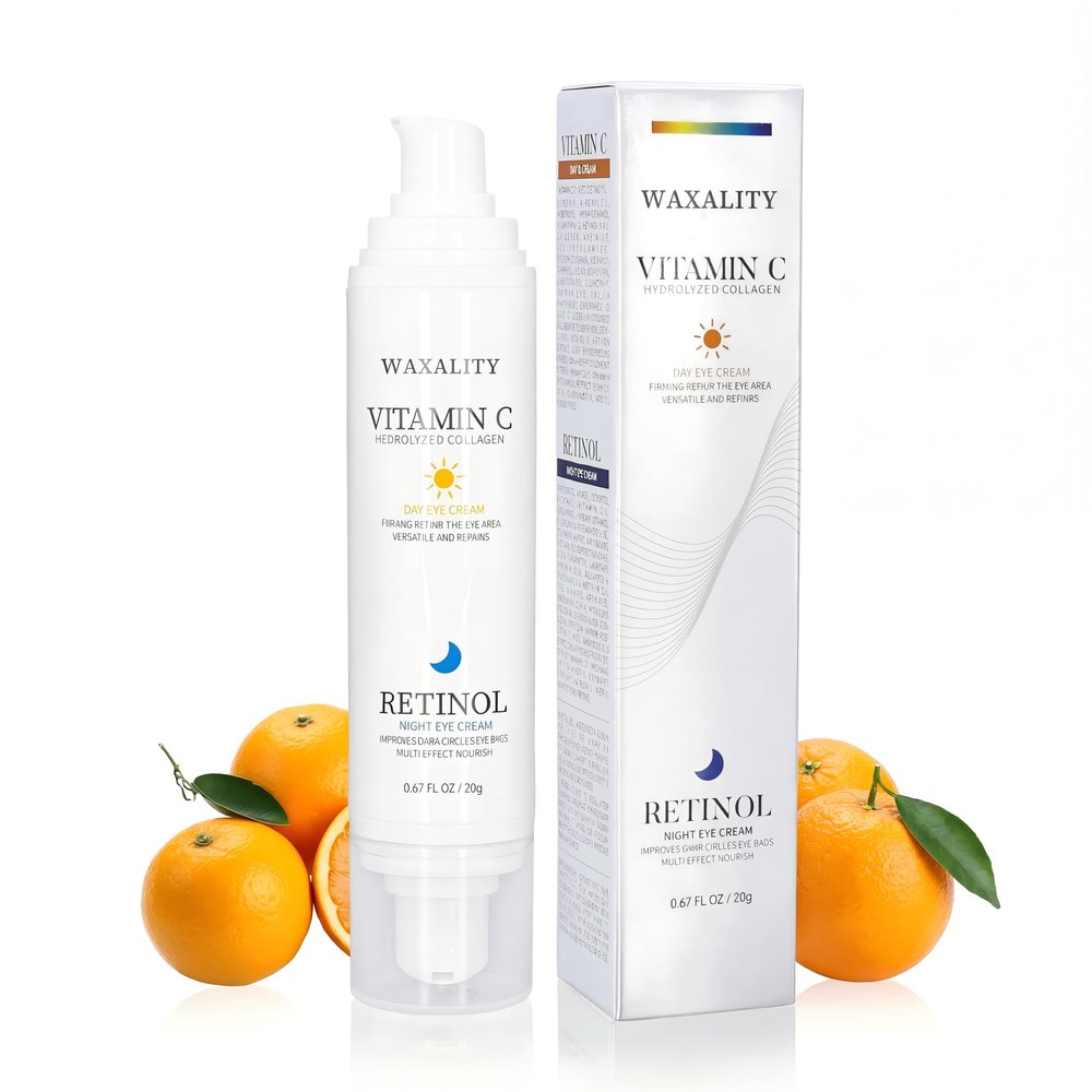 Under Eye Cream Dark Circles, Under Eye Skin Treatment Cream Reduces Puffiness, Fine Lines, Wrinkles and Eye Bags, Day & Night Brightening, Moisturizing & Firming Eye Serum with Vitamin C & Retinol