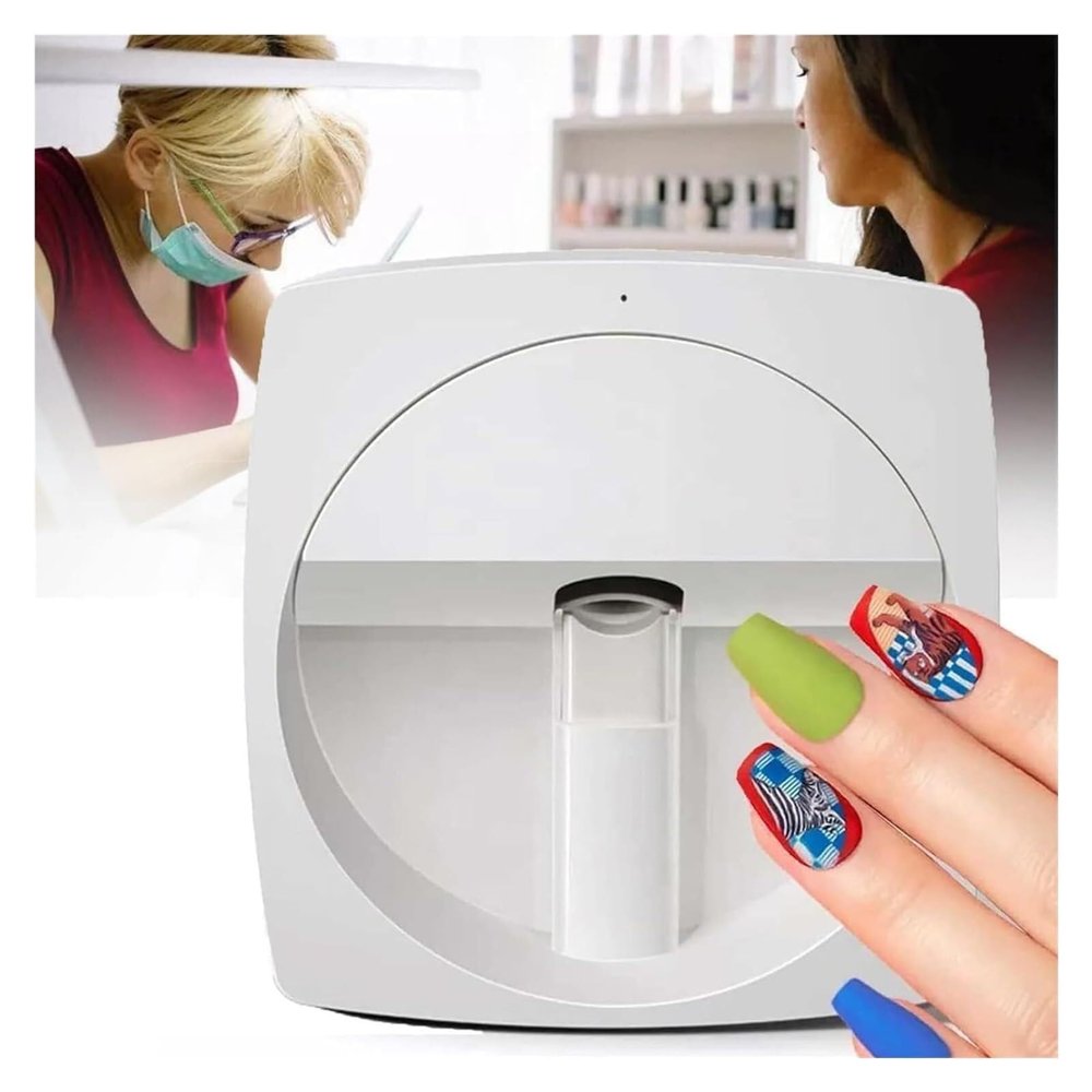 DWNYSMUSC Desktop Nail Printer,Portable Smart Nail Painting Machine,Mobile Nail Printing Tool,High Resolution,for Nail Studio