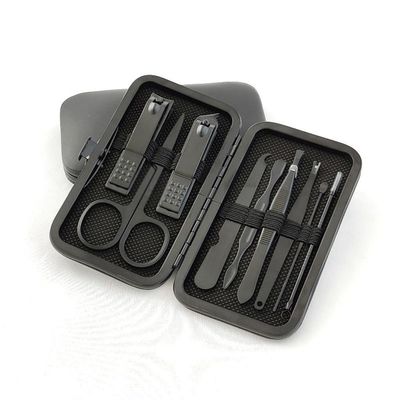 ntumLeap Manicure Professional Manicure Pedicure Set 7 Pcs Manicure Set Stainless Steel Sturdy Men Women Grooming Kit Manicure Pedicure Set Nail Care Kit Grooming,Negr,Negro