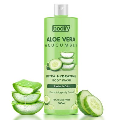 Aloe Vera & Cucumber Ultra Hydrating Body Wash, 500 Ml | Soothe & Calm | Paraben Free | All Skin Types