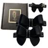 2 pieces ALET USA Embellished Hair Bow Barrettes (Black) view 1