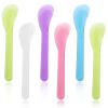 6Pcs 5inch Makeup Scoops 5 Color Plastic Beauty Spoon Facial Cream Brush Cosmetic Spatula Mask Mixing Spoon Reusable Facial Skin Care Tools for Lotions Moisturizers DIY Cream Mixing and Sampling view 1