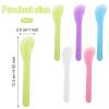 6Pcs 5inch Makeup Scoops 5 Color Plastic Beauty Spoon Facial Cream Brush Cosmetic Spatula Mask Mixing Spoon Reusable Facial Skin Care Tools for Lotions Moisturizers DIY Cream Mixing and Sampling view 2