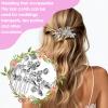 2 Pcs Bridal Hair Comb, Sparkle Prom Hair Accessories Silver, Silver Bridal Side Combs Leaf Headpiece for Parties, Dance Wedding hairs Accessories for Brides Women,Girls view 4