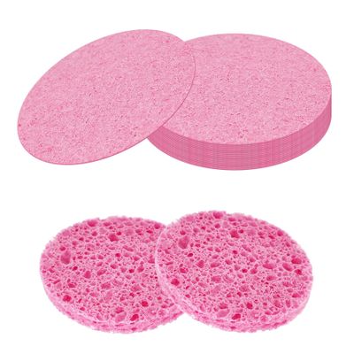 20 PCS Compressed Facial Sponges Round Soft Pads, for Facial Cleansing and Exfoliating and Makeup Remover, Reusable. (Size 3)