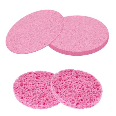 10 PCS Compressed Facial Sponges Round Soft Pads, for Facial Cleansing and Exfoliating and Makeup Remover, Reusable. (Size 2)