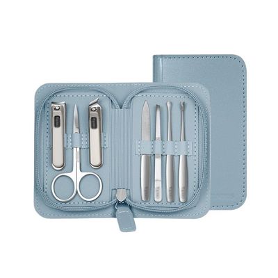 Nail Clippers Kit Nail Clipper Set Stainless Steel Green Home Nail Clipper, Portable Nail Clipper Set, Dead Skin Trimming Tool Set 7 Piece Set Manicure Set