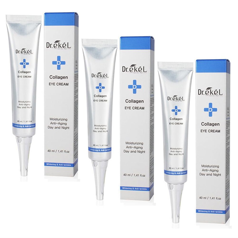 3W Clinic Dr. Ekel Collagen Eye Cream 40ml x 3pcs /Wrinkle-improving,Moisturizing,Nutrition/Korea-Beauty/Korea Made
