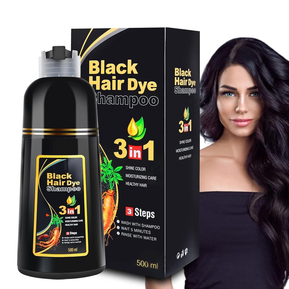 Hair Dye Color Shampoo (7 Colors Available to Choose) 500mL each (DARK BROWN, 500mL)