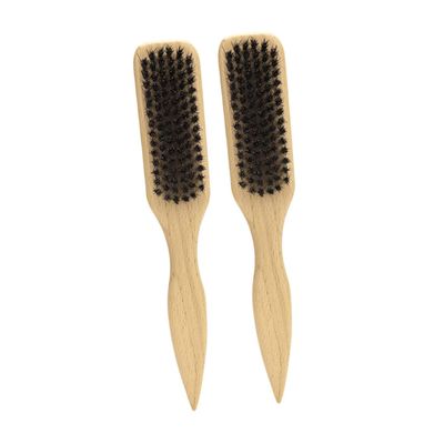 FOMIYES 2pcs Boar Bristle Beard Brush for Men Soft Grooming Tool for Beard Styling Shaping and Cleaning Ergonomic Handle for Comfortable Use Lightweight and Portable for Home and Travel