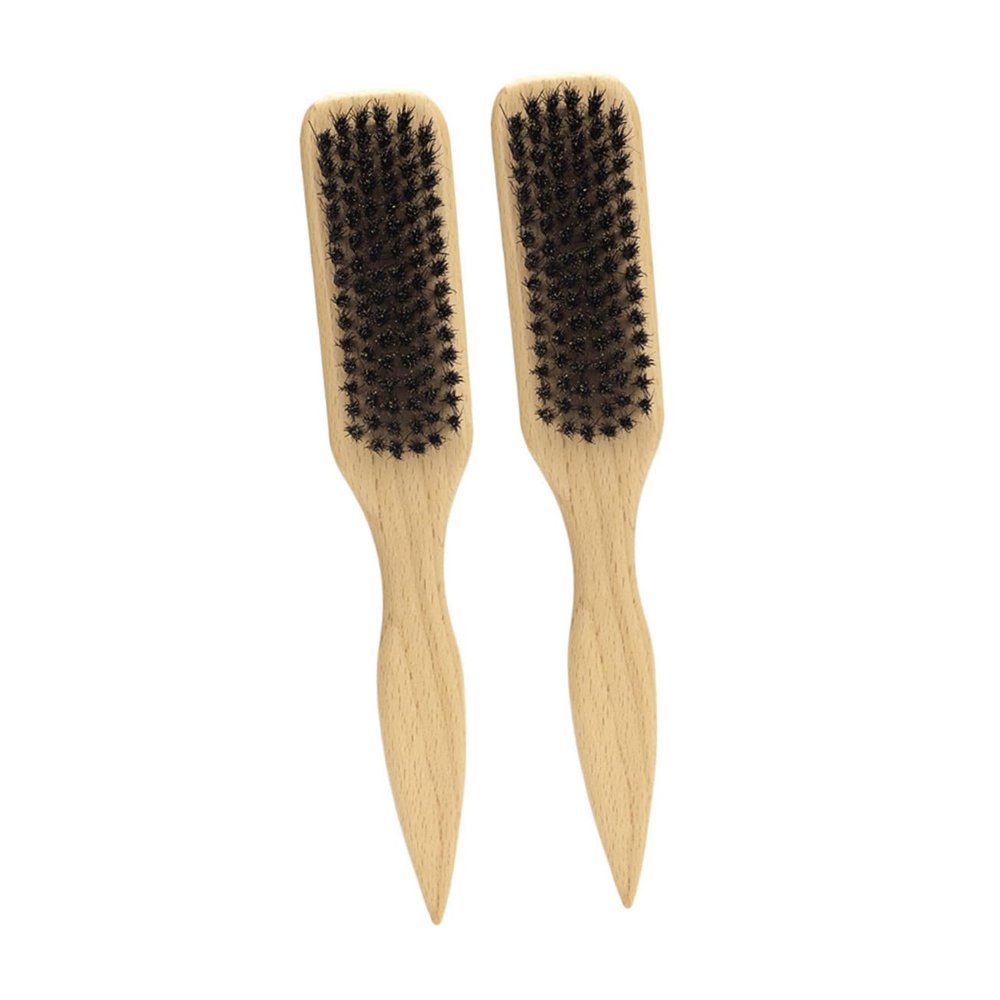 FOMIYES 2pcs Boar Bristle Beard Brush for Men Soft Grooming Tool for Beard Styling Shaping and Cleaning Ergonomic Handle for Comfortable Use Lightweight and Portable for Home and Travel