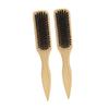 FOMIYES 2pcs Boar Bristle Beard Brush for Men Soft Grooming Tool for Beard Styling Shaping and Cleaning Ergonomic Handle for Comfortable Use Lightweight and Portable for Home and Travel view 1