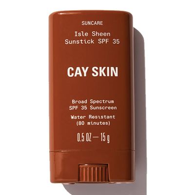 Cay Skin Isle Invisible Sunstick SPF 35  Travel Size Broad Spectrum Face Sunscreen for On-the-Go Protection  Hydrating, Reef Safe Lotion with Natural Finish for All Skin Types  0.5 oz