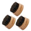 OFFIGAM 3pcs Boar Bristle Beard Brushes for Men Wooden Beard Care Tool for Grooming Compact for Travel Gentle Skin Massage Natural Oil Distribution view 1
