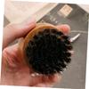 OFFIGAM 3pcs Boar Bristle Beard Brushes for Men Wooden Beard Care Tool for Grooming Compact for Travel Gentle Skin Massage Natural Oil Distribution view 2